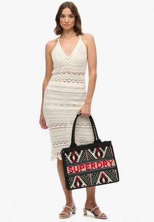 LUXE EMBROIDERED - Bolso shopping - black multi