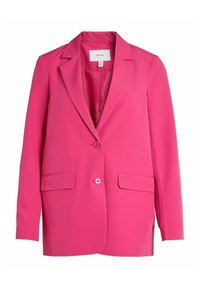 Fuchsia blazer i slät tyg med en knappstängning, utsvängda slag och två framfickor. Enkel, strukturerad design.