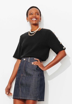 MANCHES COURTES - T-shirt imprimé - noir