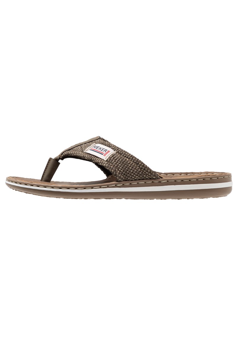 Rieker Homme 21043 Tongs Vertes - Confort Largeur G Et Style Tressé
