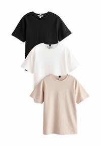 HEAVYWEIGHT 3 PACK - REGULAR FIT - Tricou basic - black white nude