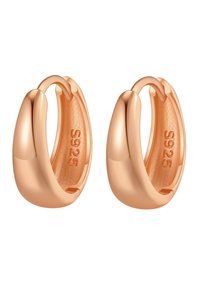 LARGE DOME HOOP - Ohrringe - rose gold-coloured