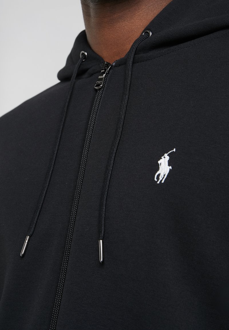 Polo Ralph Lauren DOUBLE-KNIT FULL-ZIP HOODIE - Sweat zippé - black/noir -  ZALANDO.FR