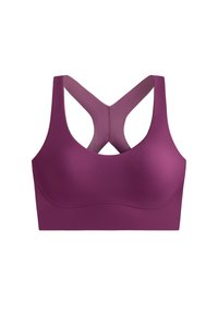 OYSHO MEDIUM-SUPPORT COMPRESSIVE WITH CUPS - Športová podprsenka so strednou podporou - dark red