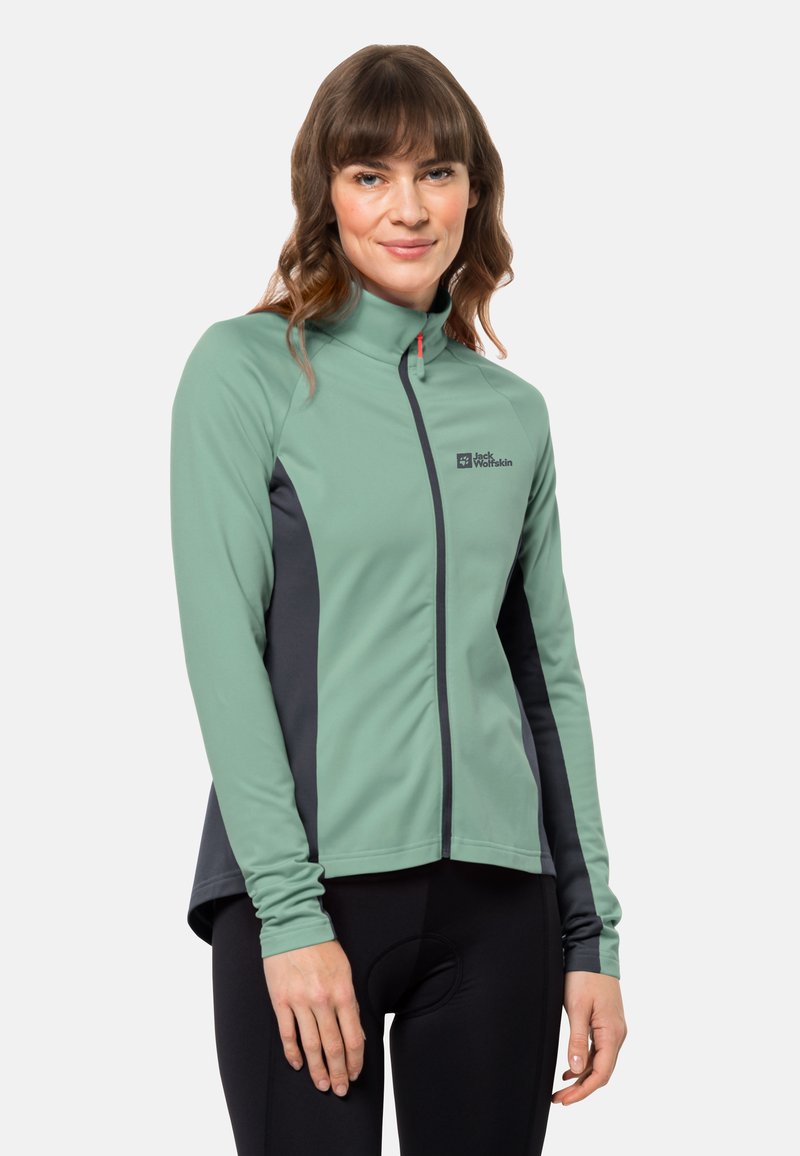 Jack Wolfskin MOROBBIA FZ W Cycling jacket granite green/light
