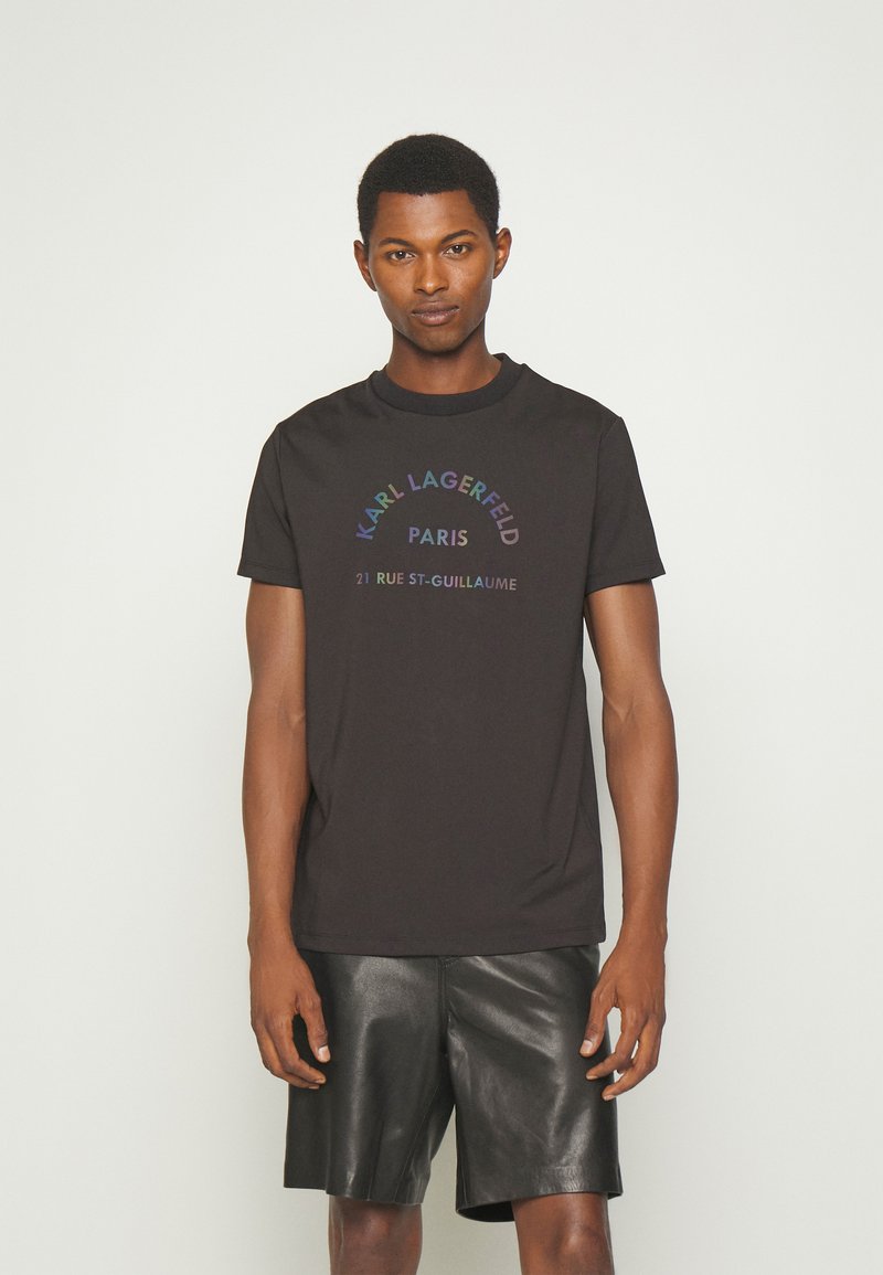 Karl Lagerfeld T-shirt con taschino logato nero