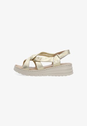 VENEZIA, WEDGE SANDALS - Plateausandaler - gold-coloured