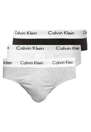 HIP BRIEF 3 PACK COTTON STRETCH - Slip - back/white/grey