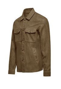 Bomboogie Leren jas - stone grey