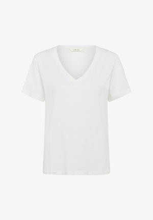 Cream, CRNEIA DEEP V-NECK - Camiseta básica - snow white