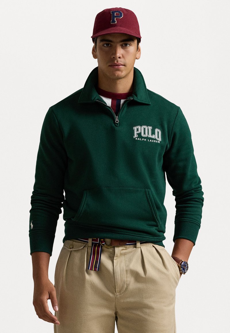 Polo Ralph Lauren LOGO FLEECE QUARTER-ZIP SWEATSHIRT - Ikdienas džemperis - moss agate