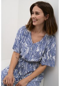 Kaffe ARONA  - Rochie de zi - blue indigo white marbel