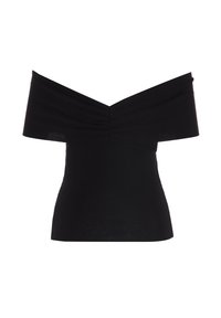 adL 11543782000611 - KNOTTED KNITTED BLOUSE. - T-SHIRT TOP - ADL - T-shirts print - Black