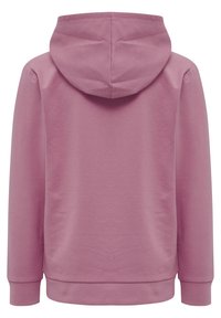 Hoodie in lichtroze stof. Heeft een relaxte pasvorm, lange mouwen en een eenvoudige ontwerpen met ribgebreide manchetten en onderkant.