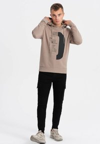 Ombre WITH PRINT - Hoodie - dark beige