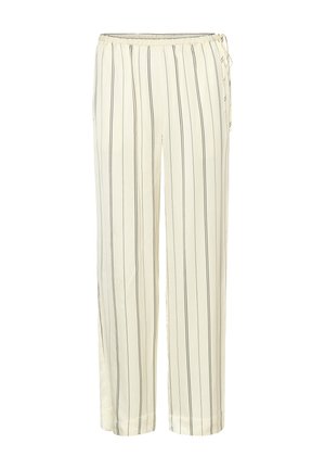 Soaked in Luxury, SLMARCELA PRINTED - Pantalon classique - white w black stripes