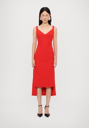 DOUBLE DETAIL MIDI DRESS - Occasion wear - red