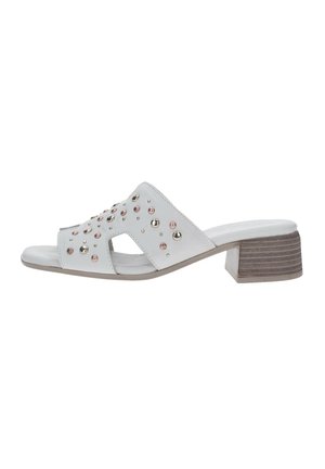Ciabattine con tacco - bianco sporco