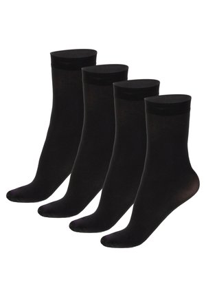4 PACK MICROFIBER - Socken - black