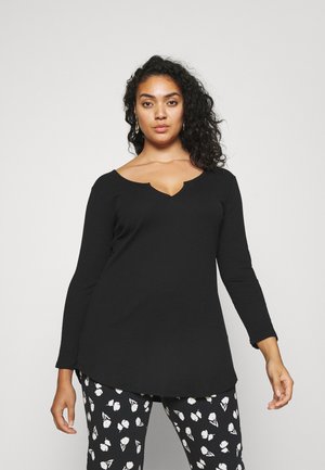 NOTCH FRONT - Topper langermet - black