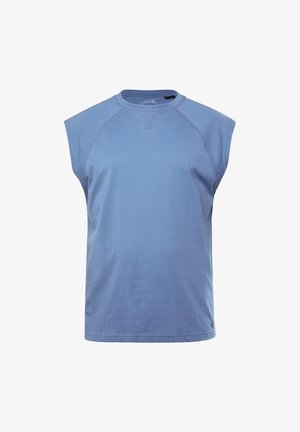 JP1880, JP1880 TANK TOP, DROPPED SHOULDERS, ROUND NECK, UP TO 8 XL - T-Shirt basic - denim blue