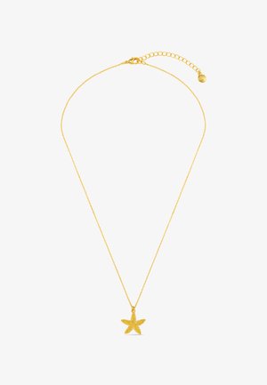 Orelia, TEXTURED STARFISH NECKLACE - Náhrdelník - pale gold-coloured