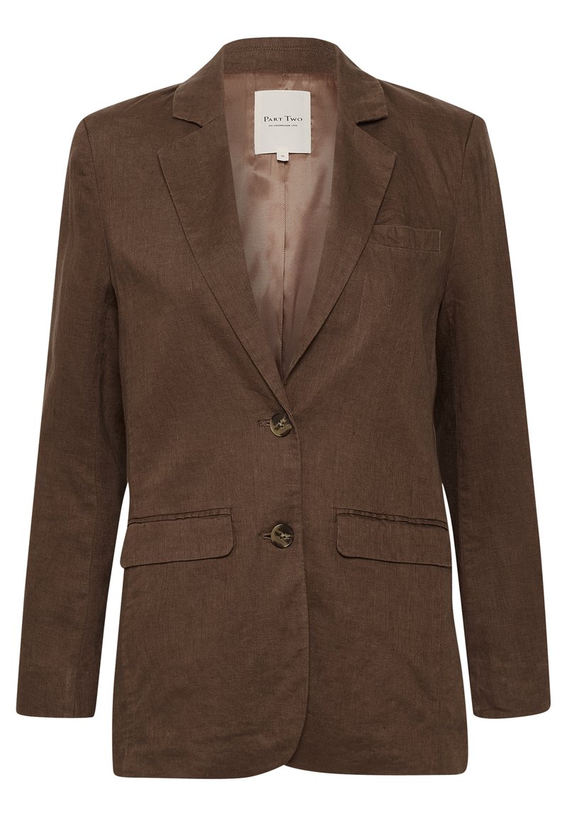 Part Two Halflange jas bruin