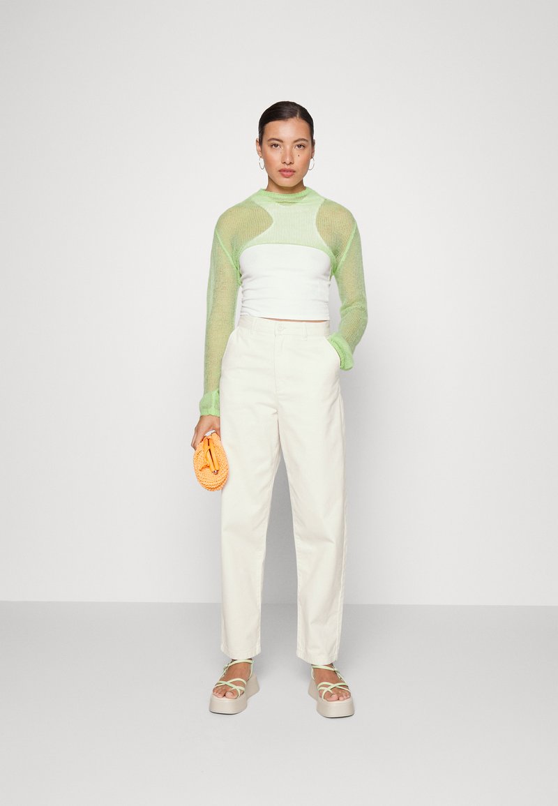 Damen Strickjacken | Weekday LIZ Strickpullover green/grün - QR36732 Damen Strickjacken | Weekday LIZ Strickpullover green/grün - QR36732