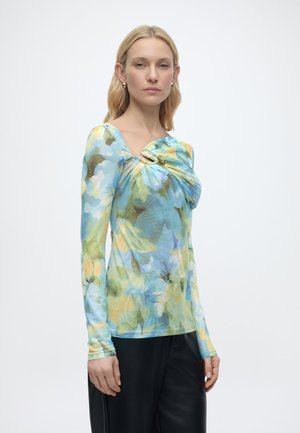 MARISOL ASYMMETRIC MESH TOP - Μπλούζα - green flo