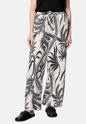 WIDE LEG - Trousers - beige