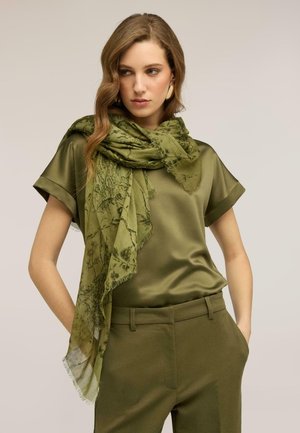 Motivi, SCIARPA LUNGA CON STAMPA E FRANGE - Schal - verde militare