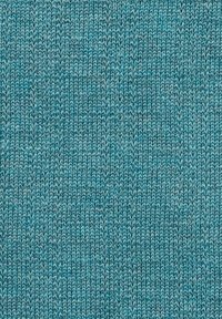 Strickstoff in Teal mit einem strukturierten, schichtigen Aussehen. Das Material weist unterschiedliche Farbtöne auf, die einen subtilen, marmorierten Effekt erzeugen.