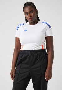 adidas Performance TIRO24 WOMEN - Sport T-shirt - white/lucid blue/app solar red
