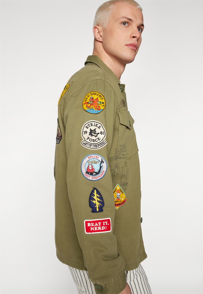 Militar Camisa Replay Hombre Camisa Militar Hombre Replay Chaqueta Militar  CAMISA REPLAY