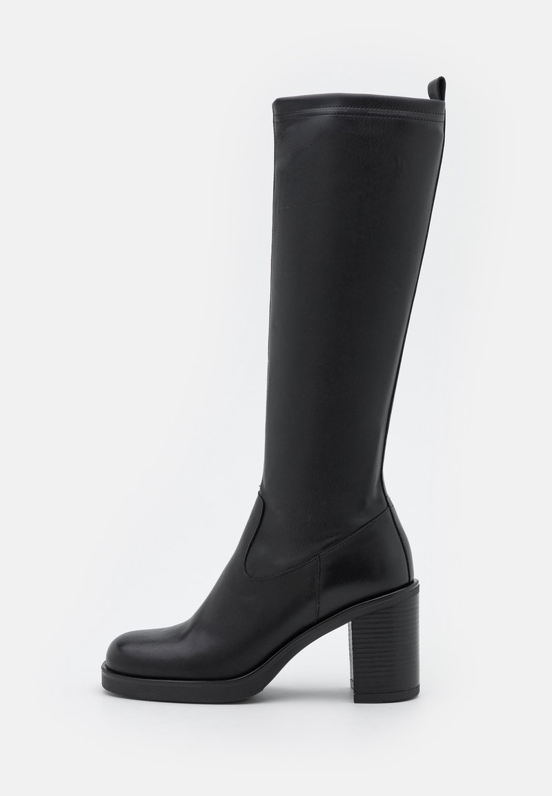 Bottes En Cuir Noir San Marina Taille 37 - Occasion En Excellent état
