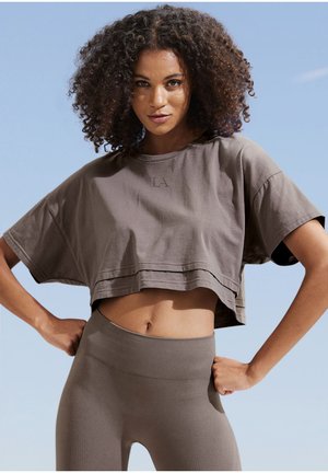 KURZARM - Basic T-shirt - brown