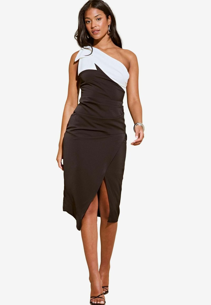 Lipsy SHOULDER BOW  REGULAR FIT - Iltapuku - black and white