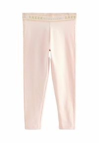 Svijetlopink legging s elastičnim pojasom s natpisom "BAKER by Ted Baker" u zlatnoj boji. Glatka tekstura i uski dizajn.