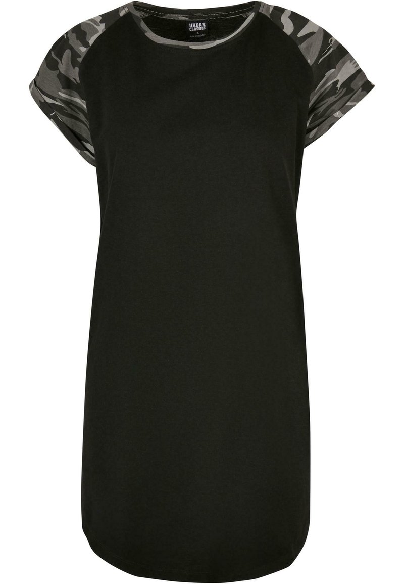 Urban Classics RAGLAN TEE - Haljina od žerseja - black darkcamo