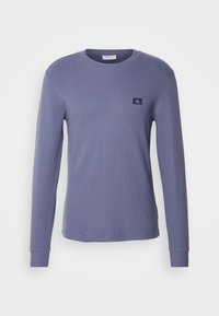 LABEL WAFFLE TEE - Bluză cu mânecă lungă - grisaille