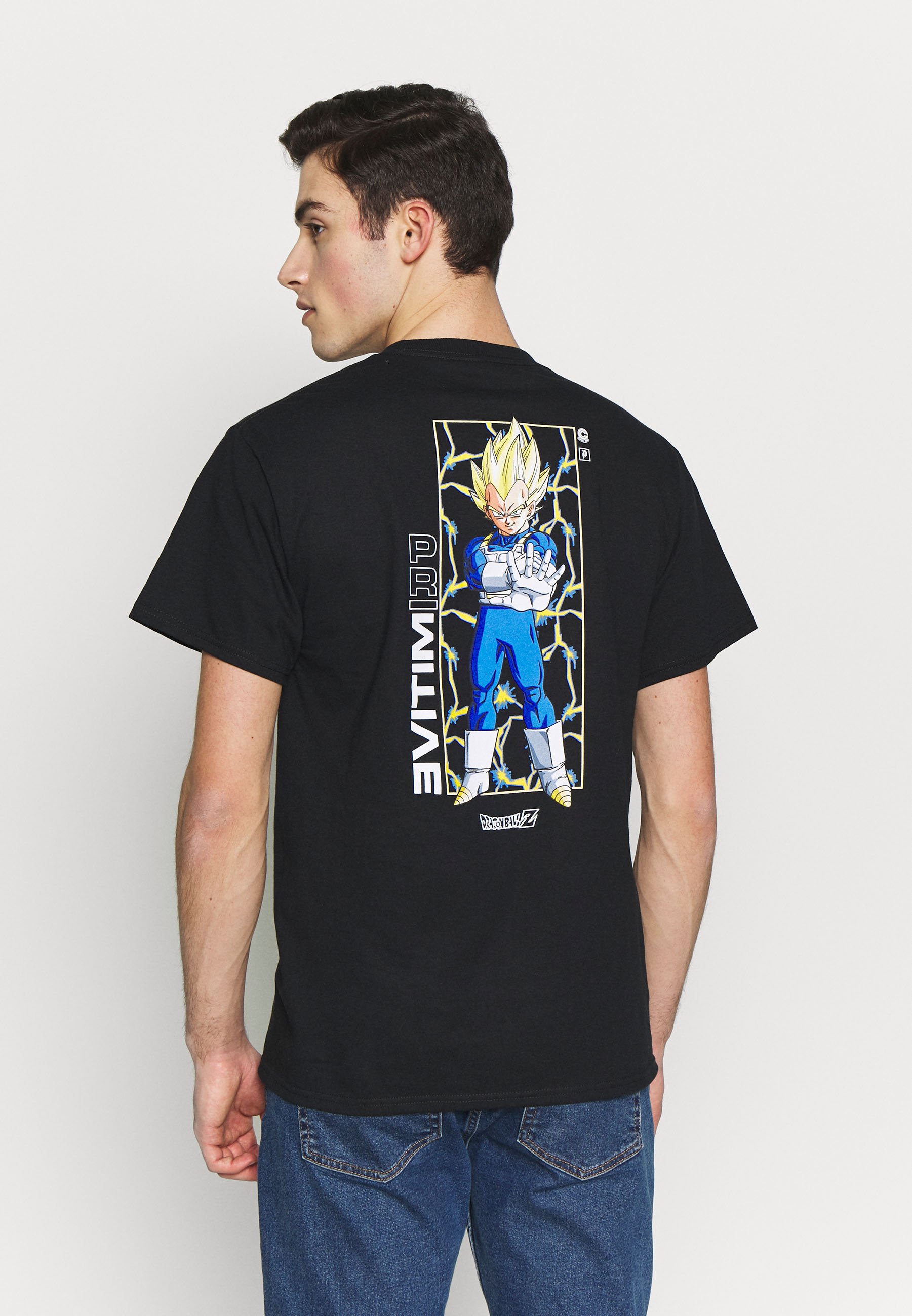 Primitive Vegeta Glow Dragon Ball Z T Shirt Imprime Black Noir Zalando Fr