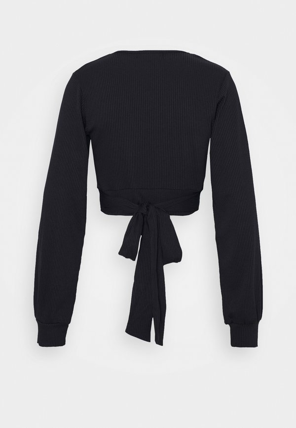 PLUNGE TIE WAIST LONG SLEEVE CROP - Long sleeved top2