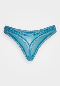 Calvin Klein Underwear THONG MICROFIBER EDGE LACE - Tanga - tapestry teal