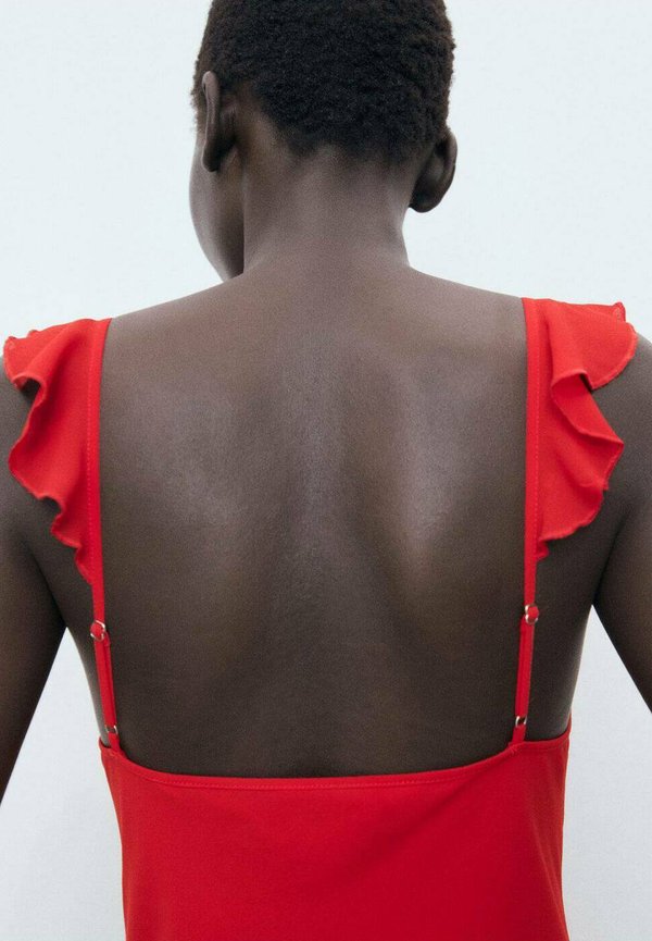 MIDI WITH RUFFLE NECKLINE - Day dress2