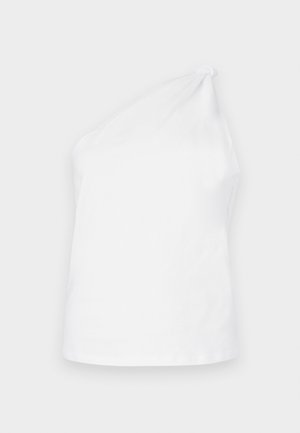 GAP, KNOTTED ONE SHOULDER - Μπλούζα - white