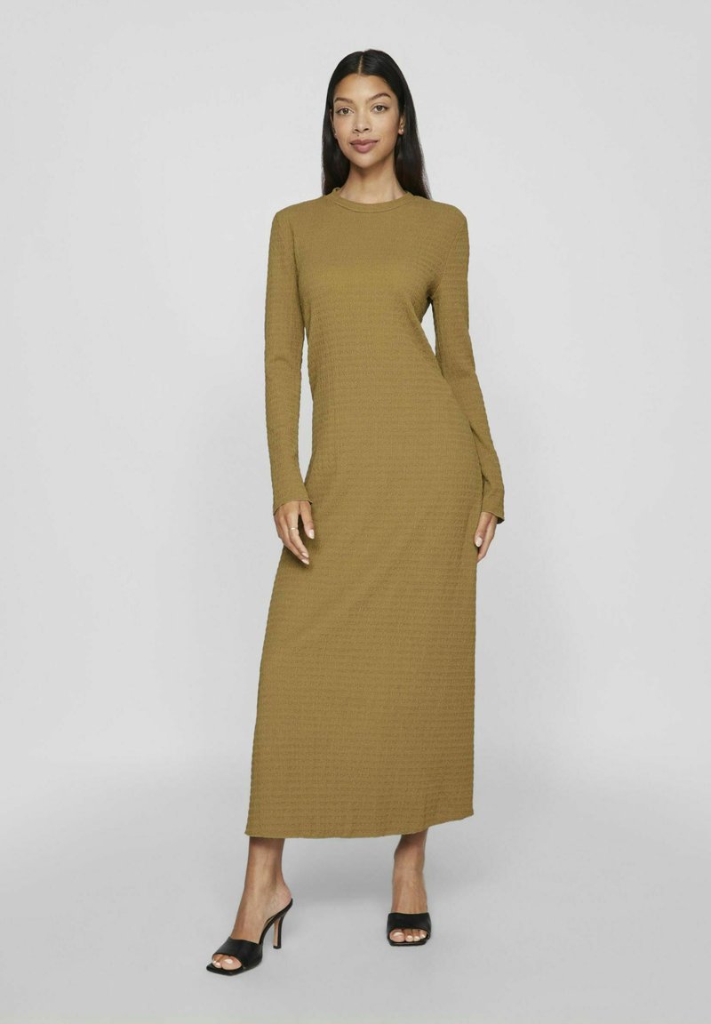 VILA LANGÄRMELIGES - Robe pull - gothic olive
