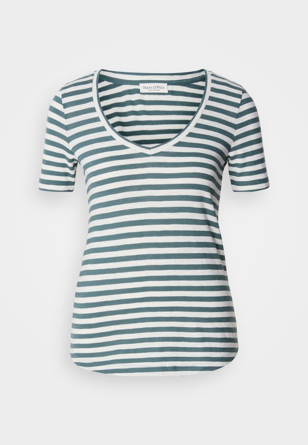 SHORT SLEEVE V NECK  STRIPED - Print T-shirt - summer pine2