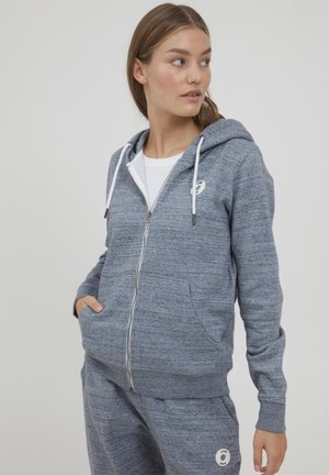 OXHELNA - Zip-up sweatshirt - total eclipse melange