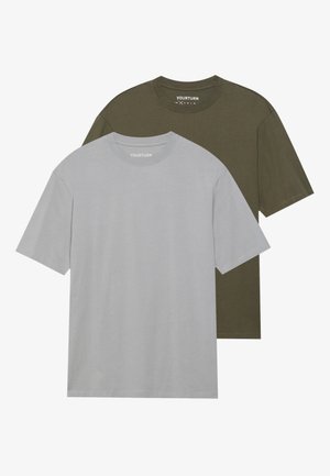 UNISEX 2 PACK - Basic T-shirt - monument/forest night