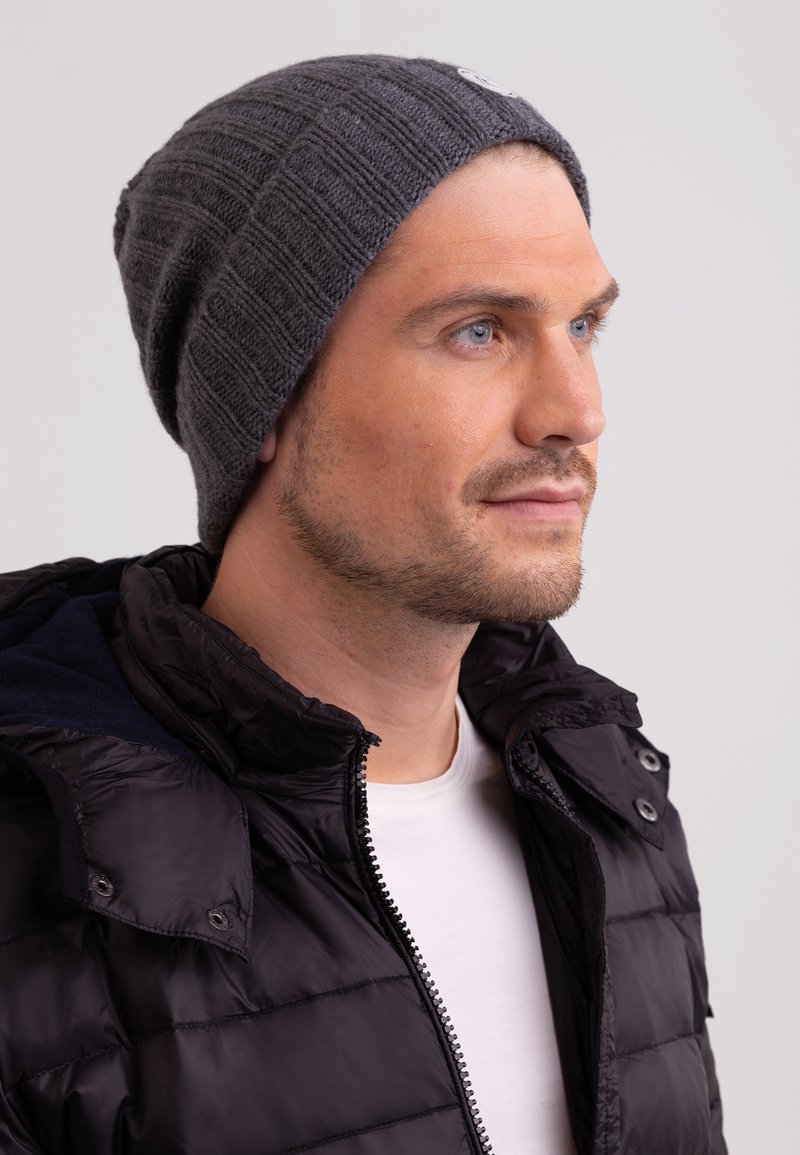 Herren Mützen | CASH-MERE Mütze anthrazit/grau-metallic - EB56081 Herren Mützen | CASH-MERE Mütze anthrazit/grau-metallic - EB56081
